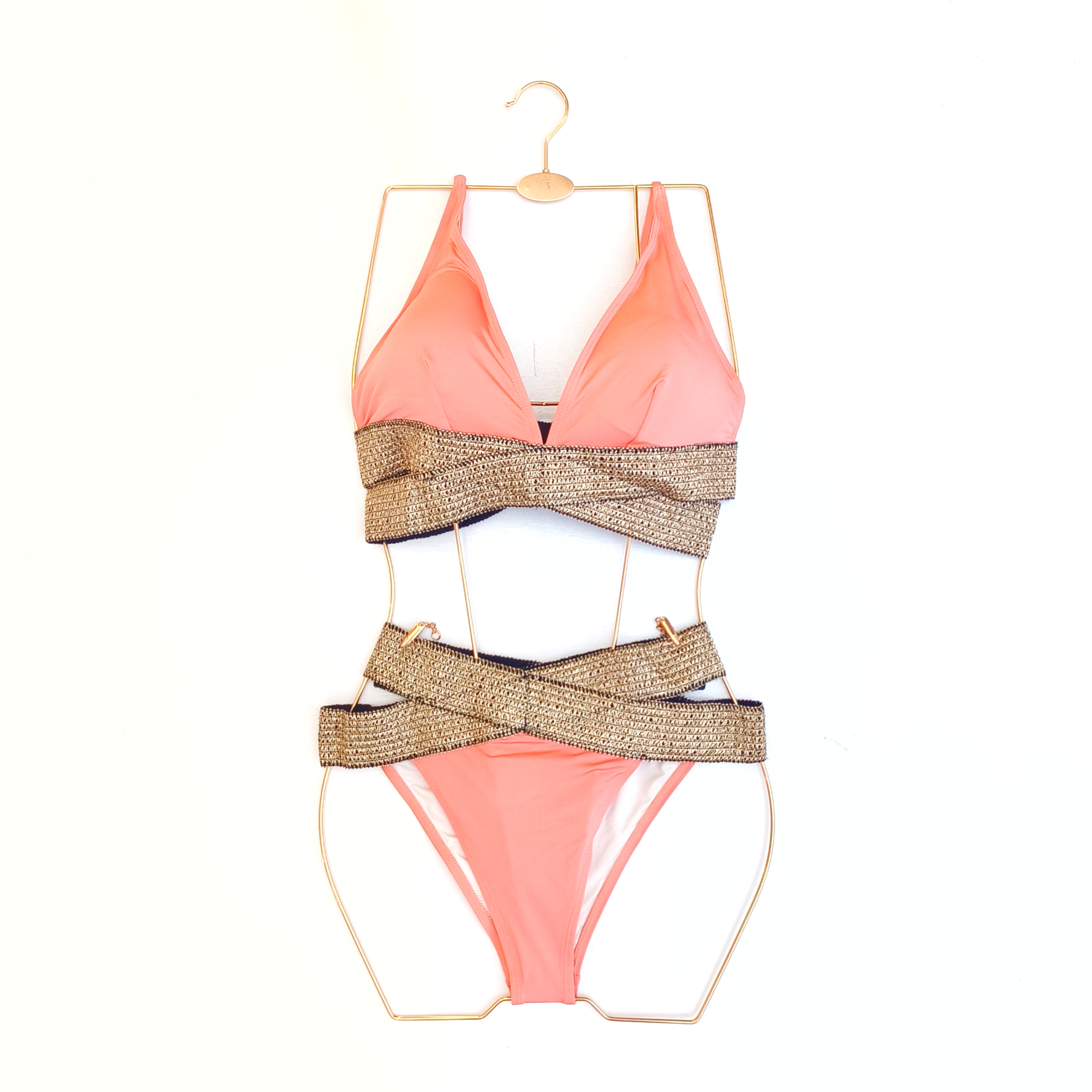 High-waisted swimwear stocklot TOP0478