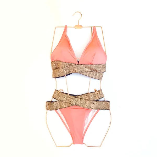 High-waisted swimwear stocklot TOP0478